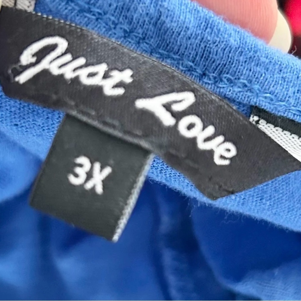 Just Love Royal Blue Women's Tee with Script Label - Picture 2 of 2